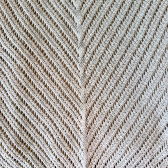 NWT Simply Vera Chevron Crochet Knit Tank Top Cream Size XS - Picture 8 of 14